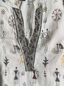 Printed Sleeveless Kurti Top