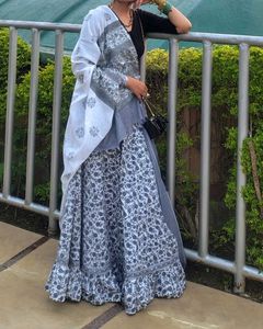 Elegant Floral Print Lehenga Choli