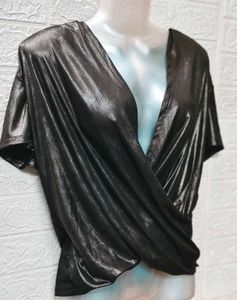 Size M/L 🎁Buy 2 Get 1 Free 🎁,Metallic Wrap Top