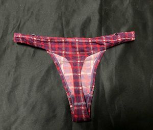 Checked Thong Panty
