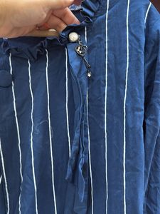 Striped Navy Blue Top