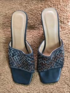 stelatoes Stylish Black Embellished Heels uk 4