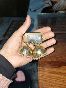 Golden Jhumka Earrings