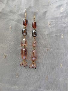 Handmade Glass Beaded Dangle Earrings