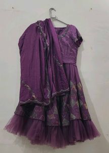 purple lehenga