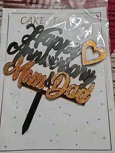 Cake Topper (Happy Anniversary Mom And Dad)