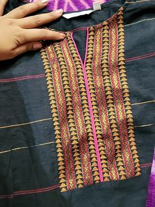 Black Multicolor Kurti For Women