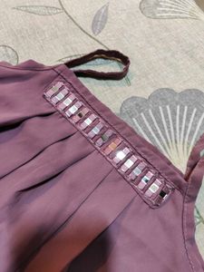 Mauve Pleated Tank Top