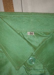 Green Silk Shirt Traditional Kerala Dhoti