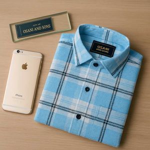 Qasmi and Sons Men’s Cotton Checked Shirt |  size.