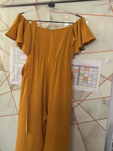 💛 Mustard Off-Shoulder Jumpsuit I| Elegant Fit |