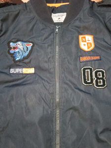 dark blue colour winter jacket