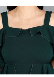 Chic Green Peplum Dress