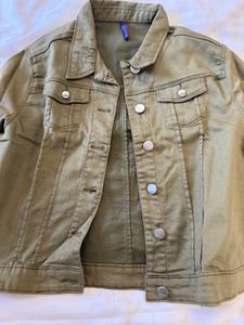 Olive Green Denim Jacket
