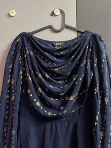 Elegant Navy Blue Ethnic Gown