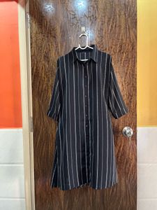 34 bust black shirt dress for women