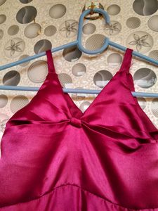 Brand New Very Beautiful Wine Colour Party Gown For Girls 2 To 4 Years
