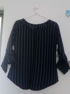 Striped Navy Top