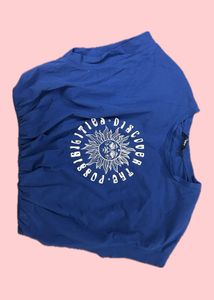 Blue Crop Top