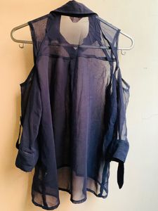 Navy Blue Shirt Top