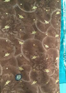 Camel &amp; Seagreen Saree