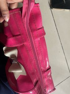 pink hand bag
