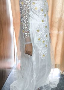 Elegant White &amp; Gold Dress