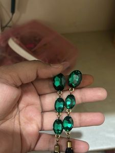 Emerald Green Drop Earrings