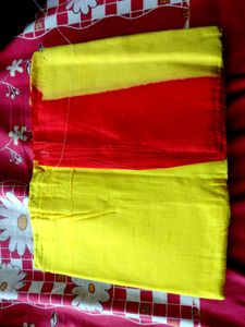 Red & Yellow Saree For Women