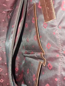 Vintage Brown Leather Tote Bag