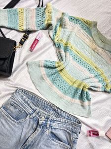 Zudio Korean Striped Knit Sweater