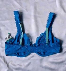 Blue Lace Bra