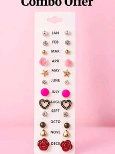 Monthly Stud Earring Set