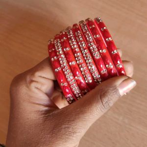 Red Stone Bangles
