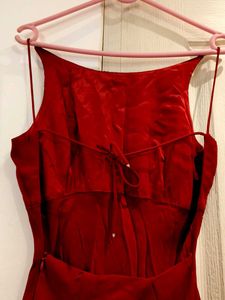 Backless Sensuous Red Maxi Dress