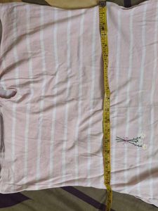 Striped Tee with Floral Detail