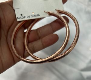 Brand New Rose Gold Hoop Earrings