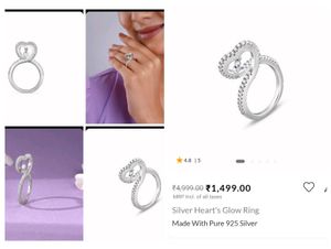 Giva 925 Silver Heart&#39;s Glow Ring