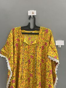 Floral Print Kaftan Kurta(S,M)
