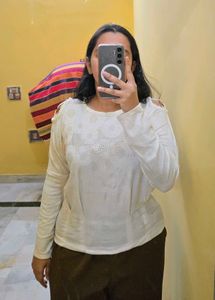 White Long Sleeve Top