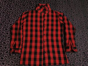 Women Checkered Cotton Shirt Red