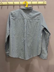 Style Quoteint Women Blue Striped Shirt