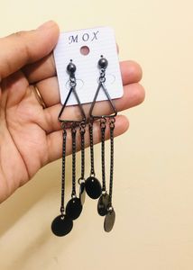 Price Dropped!! Gun Metal shine long Earrings