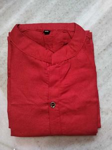 Red Printed Kurta Set