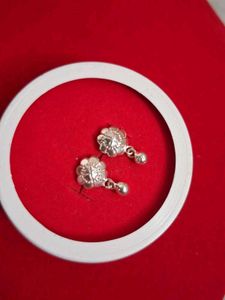 Silver Flower Drop Earrings 92.5 Hallmark
