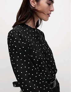 Polka Dot Blouse Shirt Top Office Wear