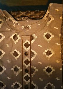 Grey Colour Kurti Set
