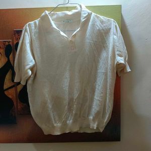 Cute Cream Top - made In Korea