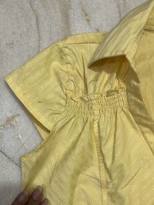 Light Yellow Formal Top