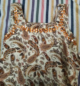 Paisley Print Sleeveless Dress